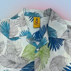 PINEAPPLE Men’s XL Blue Floral Hawaiian Shirt